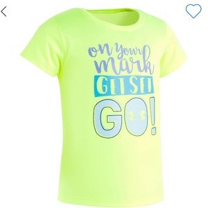 Under armor yellow shirt girls 4 NWT